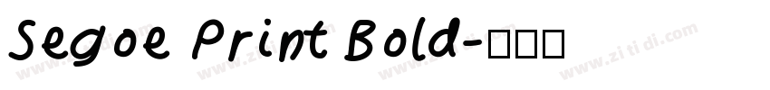 Segoe Print Bold字体转换